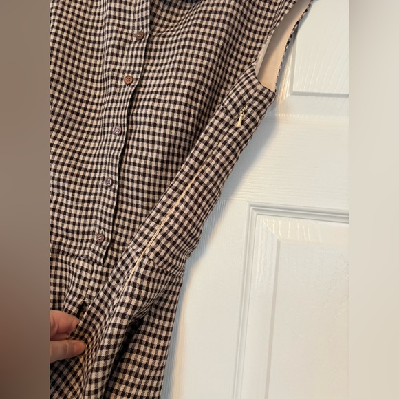 Reformation Ariella Linen Dress Plaid Size 4 - Picture 8 of 11